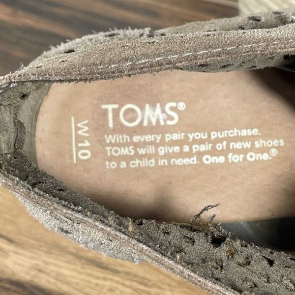 Toms Desert Wedge Womens Size 10 Shoes Taupe Suede Comfort Espadrille Ankle Boot - Picture 9 of 12